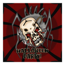 Skull Halloween Party Invitation