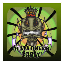 Skull Halloween Party Invitation