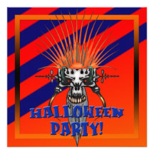 Skull Halloween Party Invitation