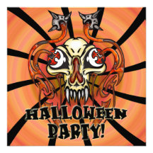 Skull Halloween Party Invitation