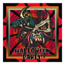 Skull Halloween Party Invitation