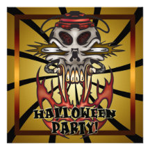 Skull Halloween Party Invitation