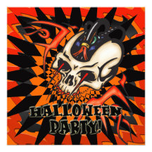 Skull Halloween Party Invitation
