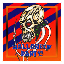 Skull Halloween Party Invitation