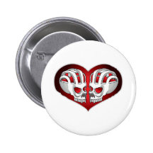 skull-heart pinback button