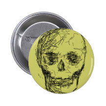 Skull, in Black. Pin