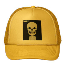 skull man mesh hat