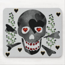 Skull of Hearts Mousemat