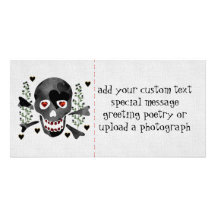 Skull of Hearts Photo Card Template