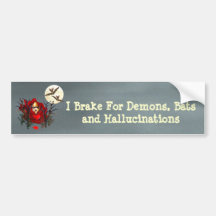 Skull Of Love and Bats Bumper Stickers