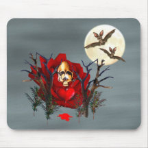 Skull Of Love and Bats Mousepads