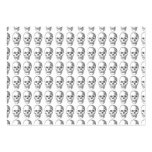 Skull Pattern. Black and White. Business Card Template