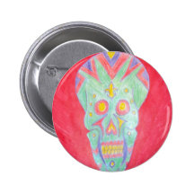 skull pinback buttons