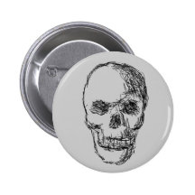 Skull. Pinback Buttons