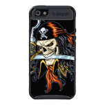 Skull Pirate with Sword and Hook by Al Rio iPhone 5 Case