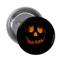 Skull pumpkin badge buttons