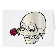 Skull ~ Red Rose 2 Tattoo Skull Fantasy Art Cards