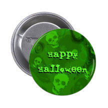 Skull Spectres 'Happy Halloween' button