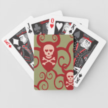 Skull Tattoo Scroll Card Decks