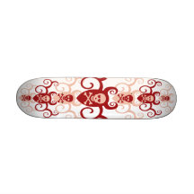 Skull Tattoo Scroll Skate Deck