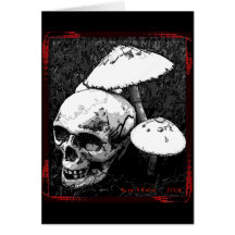 Skull & Toadstools Card