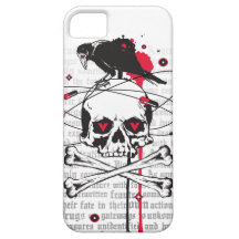 Skull with Raven iPhone 5 Cases