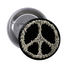 Skulls Of Peace Pinback Buttons
