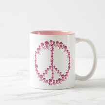 Skully Peace Sign Coffee Mugs