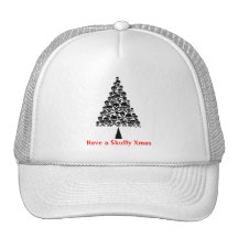 Skully Xmas Tree Mesh Hats