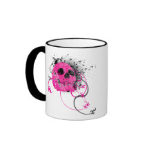 skullz. up twisted arrows. coffee mug