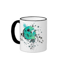 skullz. up with bubbles. coffee mug