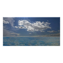 sky and waves custom photo card