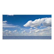 sky and waves personalized photo card