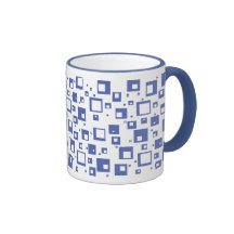 Sky Blue Cubes Coffee Mugs