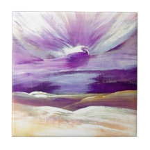 Sky Sounds Sunrise Inspiring Inspirational Art Ceramic Tile