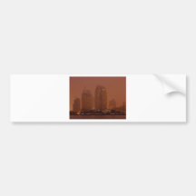 Skyline City Cities Fog Morning 3 Bumper Sticker