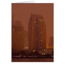 Skyline City Cities Fog Morning 3 Cards
