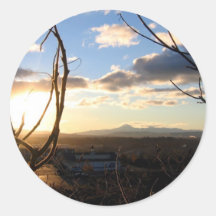 Skyline Round Stickers