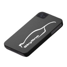 Skyline White Silhouette Logo iPhone 4 Case