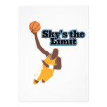 skys the limit basketball vector design invite