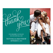 SLANTED | WEDDING THANK YOU POST CARD