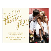 SLANTED | WEDDING THANK YOU POST CARD