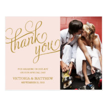 SLANTED | WEDDING THANK YOU POST CARD