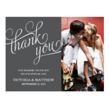 SLANTED | WEDDING THANK YOU POST CARD