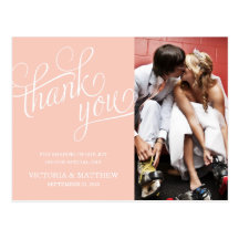 SLANTED | WEDDING THANK YOU POST CARD