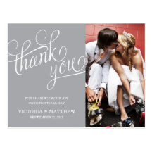 SLANTED | WEDDING THANK YOU POST CARD