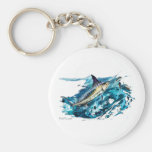 Slashing Marlin Jumping with Tuna Key Chain