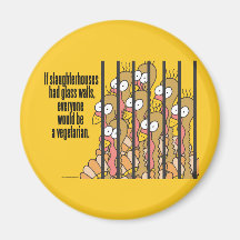 Slaughterhouses - Vegetarian, Vegan Refrigerator Magnets