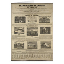 SLAVE MARKET OF AMERICA 1836 Broadside Card