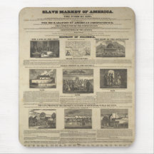 SLAVE MARKET OF AMERICA 1836 Broadside Mouse Pads